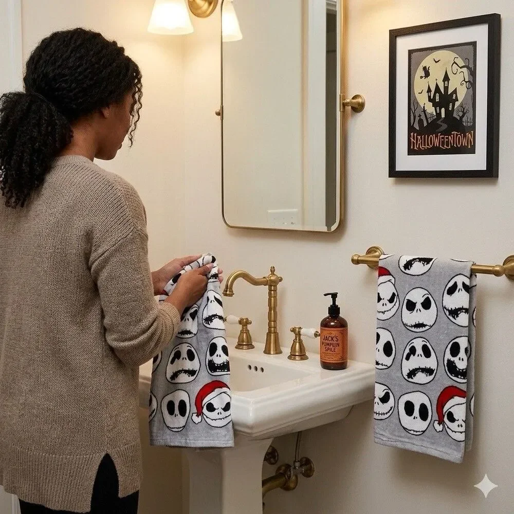 Disney The Nightmare Before Christmas Jack Skellington 2-Pack Hand Towels 15x25